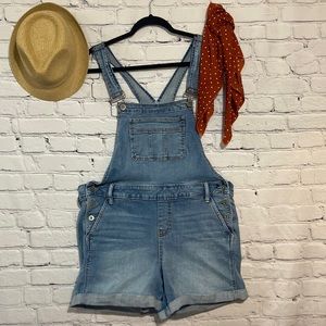 Torrid / 14 / Denim Overall Shorts